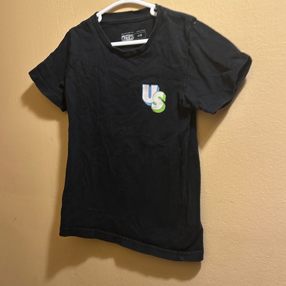 Kith Kids Black Tee with US Logo